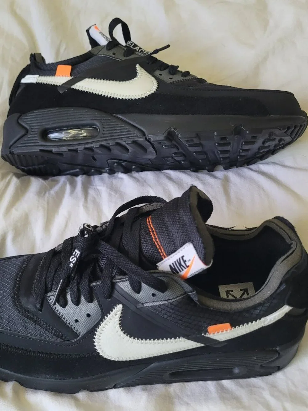 Nike Air Max 90 Off-White Black Excellent++ Mens Size 11 Rare Sneakers